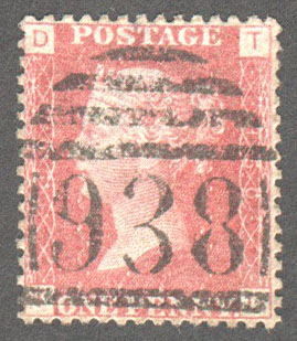 Great Britain Scott 33 Used Plate 150 - TD - Click Image to Close